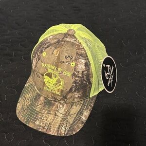 Realtree Camo and Neon Yellow Hat